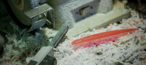 Hand-carving a master sample